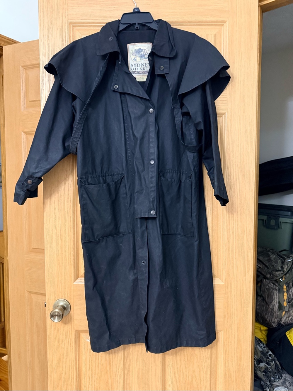 Women's Black Sydney Oilskin Clothing Co Trench Coat
